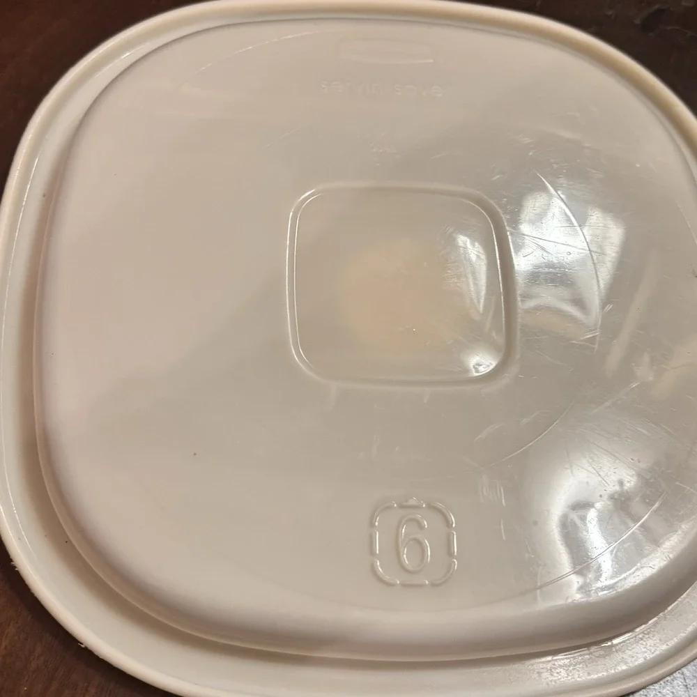 Vintage Rubbermaid‎ Servin Saver #6 12 Cup 3 Qt Container Almond Lid Food